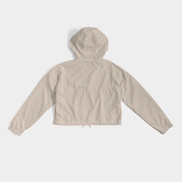 Breezey Oversized Windbreaker Cropped Jacket Yoga Bitch NWT - Picture 3 of 8